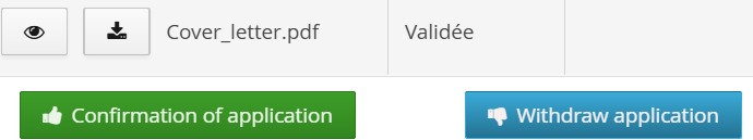 Confirmation eCandidat