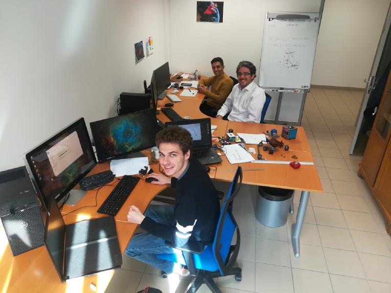 working session on Nice Cube with two students of the CSU
