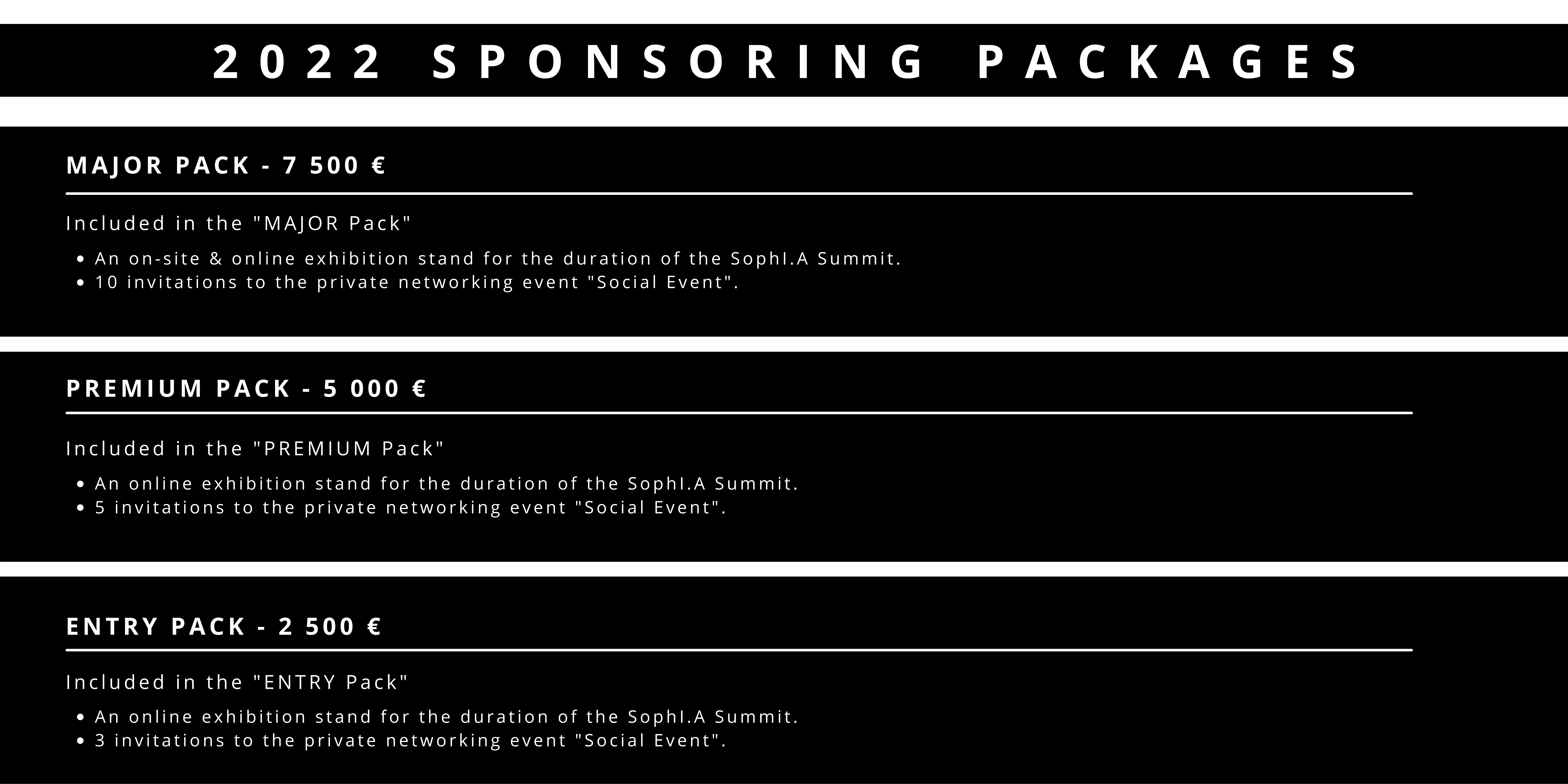 tarifs sponsors